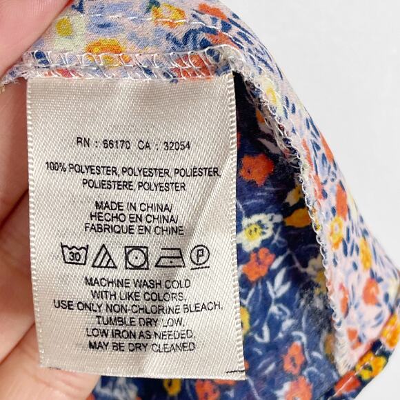 Anthropologie HD in Paris 0 Palo Alto Floral Blouse Floral Patchwork Tie Front - Picture 10 of 12